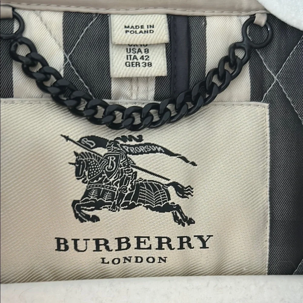 Burberry Quilted Long Belted Coat in Beige - Picture 6 of 10